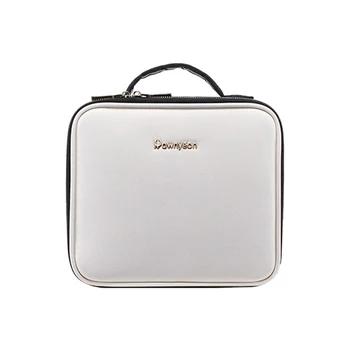 

Rownyeon Cosmetic Mirror Box with Mirror Cosmetic Storage Box Cosmetic Bag with Divider Makeup Brush Jewelry M22 S
