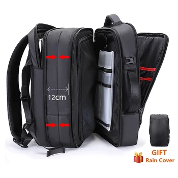

32L Mens Business Trip Backpack Expandable 17 inch Laptop Bags Waterproof Anti-Theft Bagpack High capacity Multi Layer Backpacks