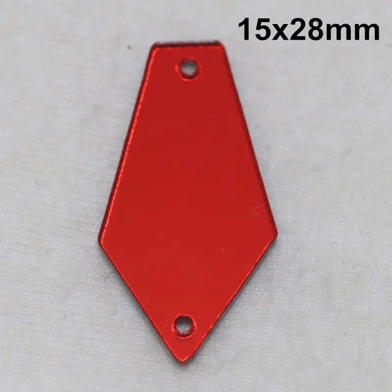 A07-15x28 Светлый Сиам acryl ic зеркало пришить Стразы DIY Flatback зеркало акрил пришивные стразы с отверстиями для шитья - Цвет: A07-15x28