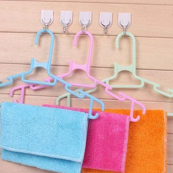 

6pcs Strong Adhesive Hook Wall Door Sticky Hook Wall Mounted Hanging Hook Strong Sticky Hook Home Kitchen Bathroom Accessories