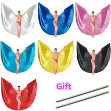 Костюмы для танца живота крылья Египетский костюм для танца живота Ангел ИСИС Крылья Одежда для танца с палочками 11 цветов