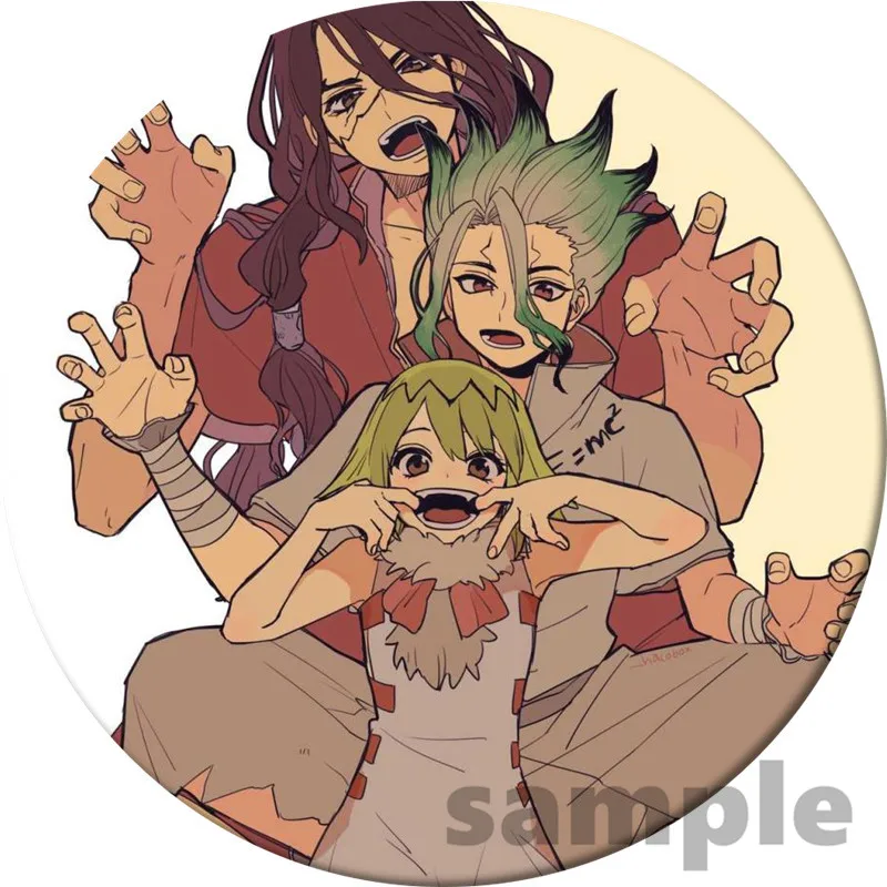 sexy costumes for women Anime Dr.STONE Cosplay Backpack Badges Ishigami Senkuu Brooch Pins Shishio Tsukasa Collection Toys Breastpin for Bags Clothes halloween costumes