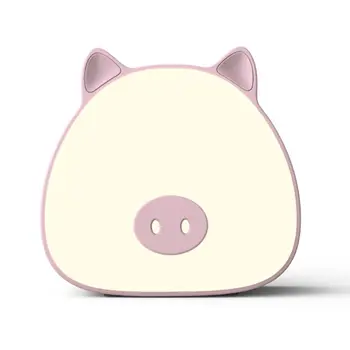 

USB Piggy Night Light Touch Control Adorable Bedside Lamp Nursery Baby Kids Toy U90A