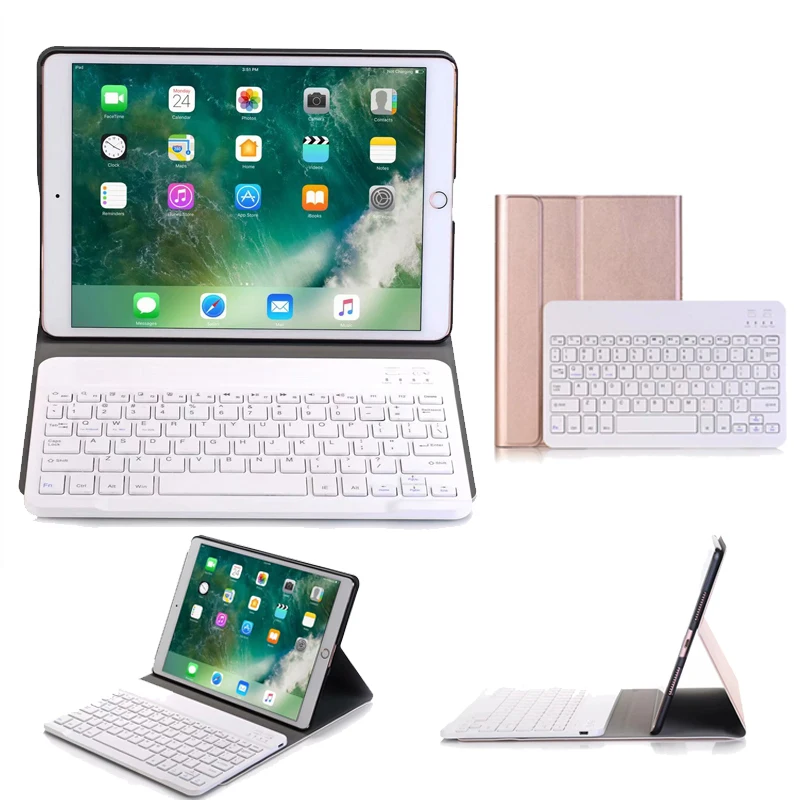  Wireless Bluetooth Keyboard Cover For iPad Pro Air 3 10.5 Case A1701 Removable Pencil Holder Stand 