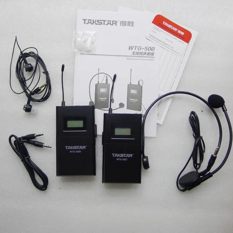 Takstar WTG-500 2 передатчика+ 6 приемников UHF Беспроводной гид системы для туристического гида синхронного перевода обучения
