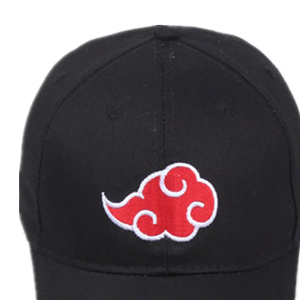 Cotton Japanese Akatsuki Logo Anime Naruto Dad Hat Uchiha Family Logo Embroidery Baseball Caps Black Snapback Hats dropship