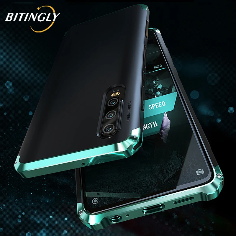 Невероятно металлический чехол для Huawei P30 P30Pro алюминиевый бампер + панель из