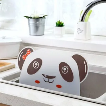 

1pc Cute Panda Water Baffle Pool Board Kitchen Organizer Shelf Wall Shelf Sucker Splash Kitchen Rack Bathroom Accessories
