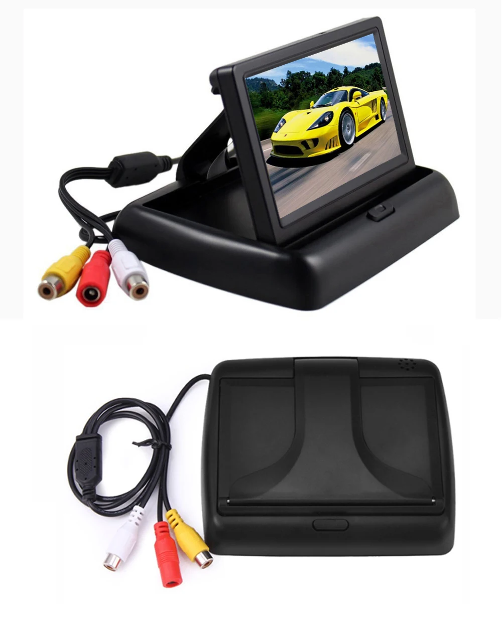Парковочное автомобильное зеркало HD 4,3 дюймов TFT lcd цветной дисплей складываемый автомобильный монитор для камеры заднего вида ночного видения заднего вида
