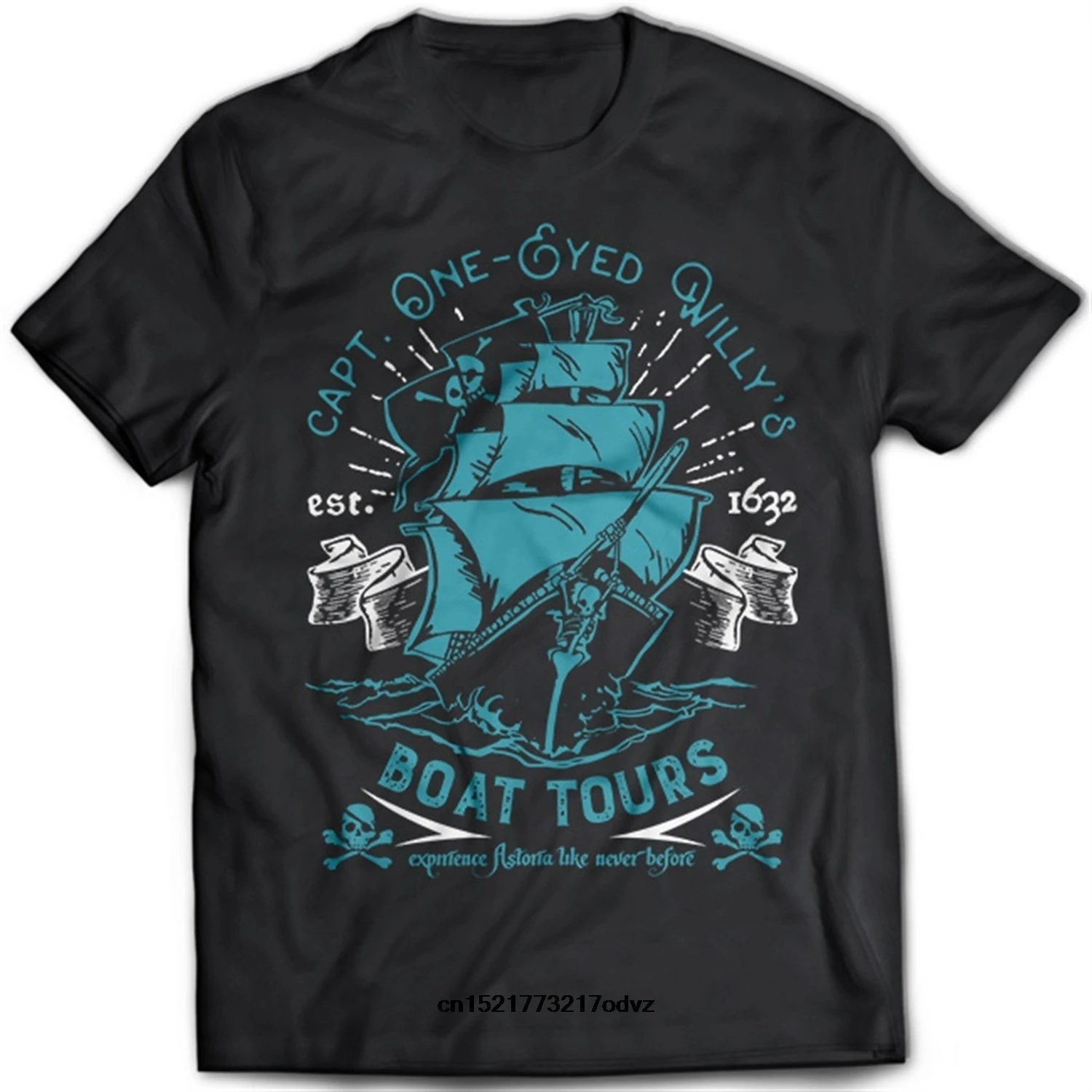 Мужская футболка 9045 Oneeyed Willy'S Boat Tour S The goones Never Say Die Hey You Guys фрателлис Ресторан 80-х