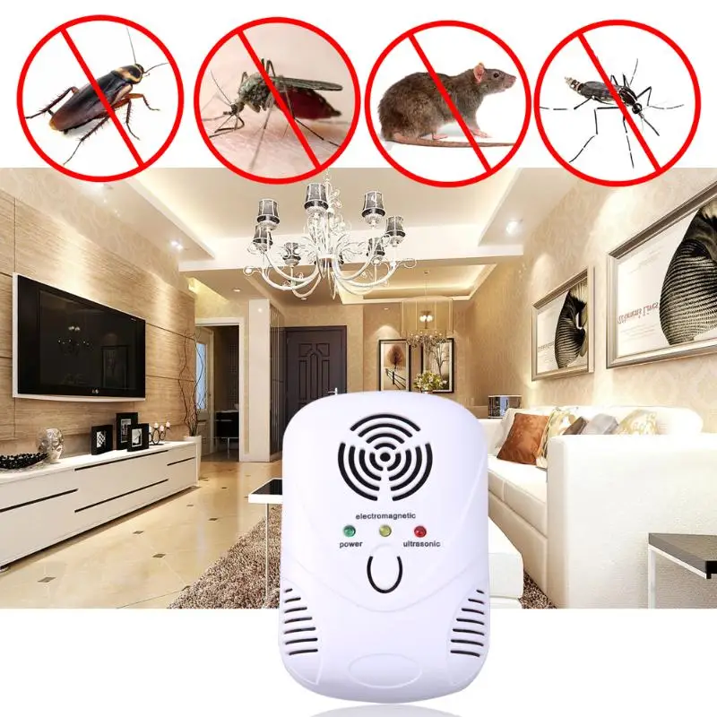 

6W Electronic Ultrasonic Mouse Killer Mouse Cockroach Trap Mosquito Repelle Frequency Range of Electromagnetic Wave 0.8-8 Hz