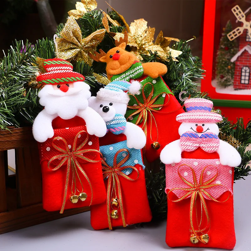 

Christmas Gift Bags Santa Candy Sacks Merry Christmas Tree Decorations for Home Happy New Year Present Packet Gift Bags 2020 New
