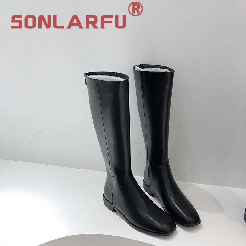 

Autumn and Winter new long boots women all-matching square toe belt buckle boots biker boots female fashion Boots