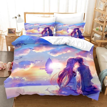 

Sword Art Online 3D Printed Bedding Set Duvet Covers Pillowcases One Piece Comforter Bedding Sets Bedclothes Bed Linen 03