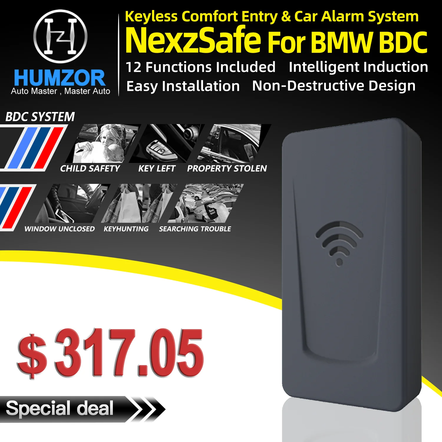 

Nexzsafe auto Keyless Entry Comfort Access For BMW X1,X2 ,Mini,2/GT,X5/X6/M, i3.i8,Newer 5 Newer X3 BDC1 BDC2 BDC3 system