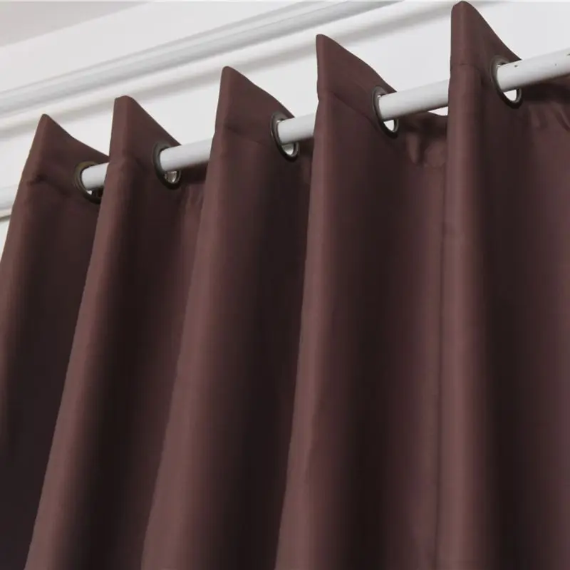 Thick Thermal Blackout Ready Made Eyelet Ring Top Pair Curtains Panel