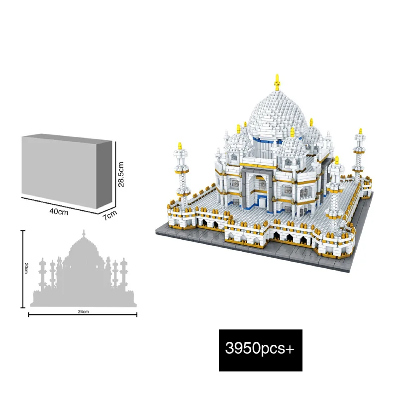 

World Famous Historical Architecture India Taj Mahal micro diamond block nanobrick model building brick toy collection for gifts