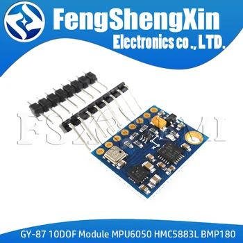 

GY-87 10DOF MPU6050 QMC5883L HMC5883L BMP180 Sensor Module GY87 For Arduino