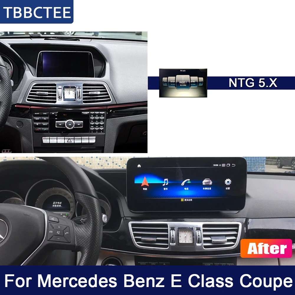 10,25 дюймов 4+ 64G Android дисплей для Mercedes Benz MB E Class Coupe~ NTG автомобильный радиоэкран gps навигация Bluetooth Navi