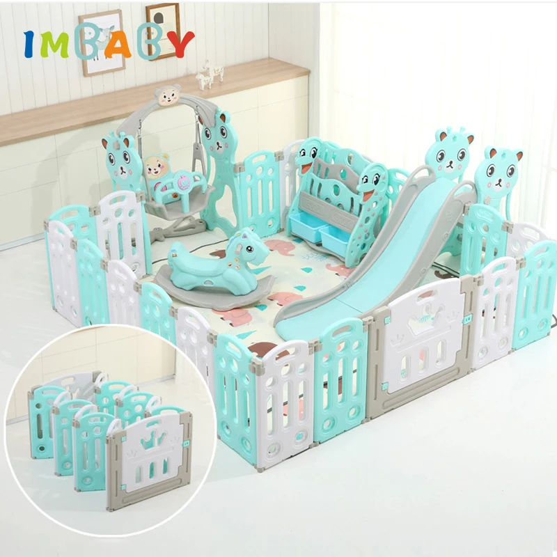 Манеж IMBABY детский для детей бассейн с шариками новорожденных забор бесплатный