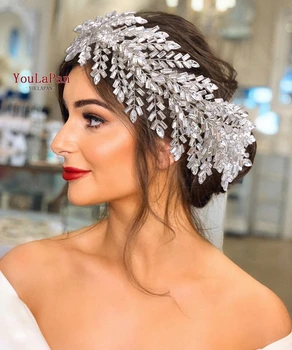 

YouLaPan HP312 Silver Bridal Hairpiece for Wedding Crystal Hair Vine Bridal Tiara Flower Headband Rhinestone Bridal Hair Piece