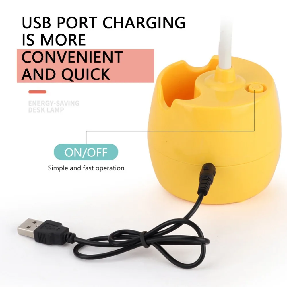 Стиль отличительные 4 узор Прекрасный Фрукты USB перезаряжаемые светодиодный настольная лампа для детей чтения Кабинета прикроватная гостиная