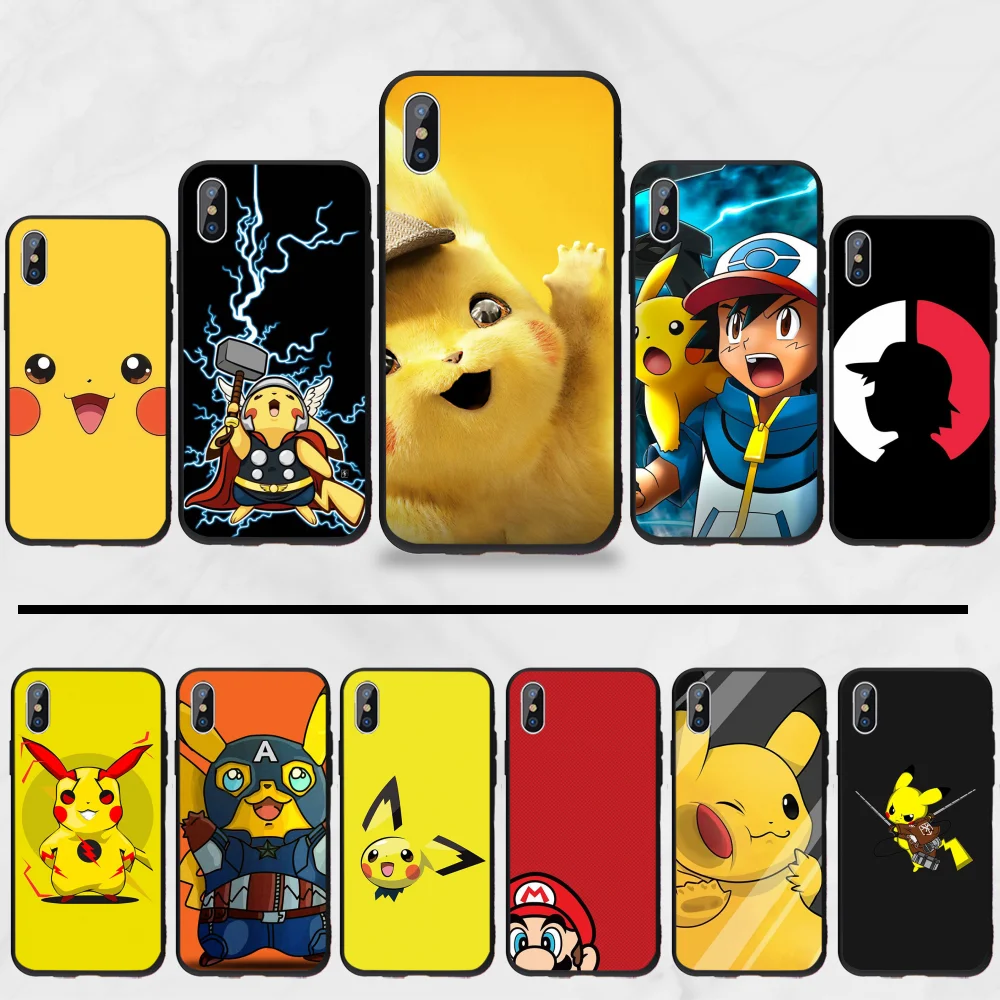 Забавный милый чехол для телефона Pokemons Ball pikachu iphone 5 5S 5c se 6 6s 7 8 plus x xs xr 11 pro