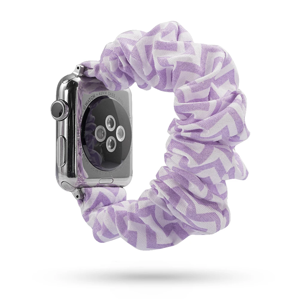 Women Scrunchie Elastic Watch Band for Apple Watch Band 38mm/40mm 42mm/44mm Casual Women Girls Strap Bracelet for iwatch - Цвет ремешка: 11