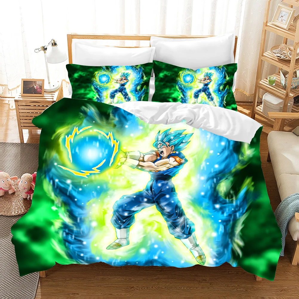 Аниме Dragon Ball Z Комплект постельного белья пододеяльники наволочки Супер Saiyan одеяло комплект постельного белья s постельное белье домашний текстиль