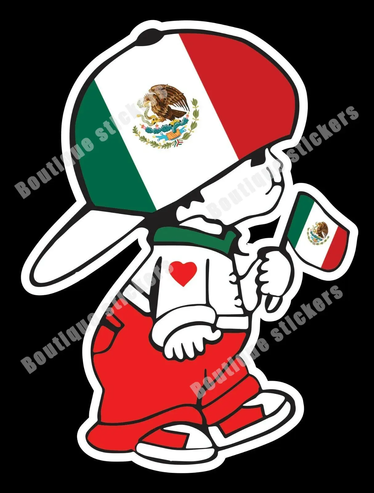 JDM Shocker with Mexican Flag Wakaba Leaf Funny Mexico skull MX JAL Vinyl  Decal Mexican Sticker