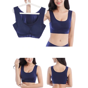 

5XL Push Up Bra Big Sexy Women Vest Padded Plus Size Wireless Brassiere Bragas Lingerie Femme Pure Black Color Bras