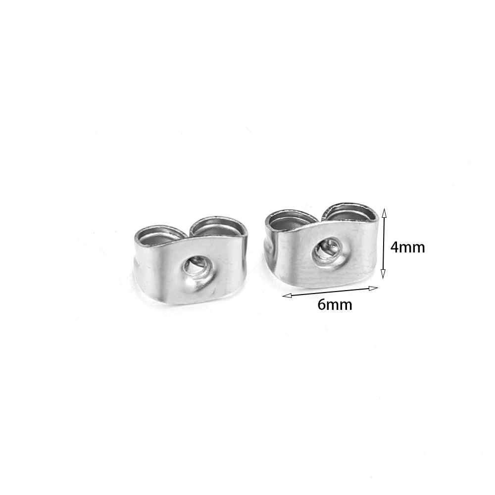 Semitree 200 stks/partij Rvs Oorbel Terug Oorbellen Stopper voor Diy Sieraden Maken Earring Bevindingen Ambachten Accessoires