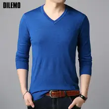 

New Fashion Brand Knitted Pullover Plain Mens V Neck Sweater Korean High Quality Autum Winter Trendy Casual Jumper Clothes Men