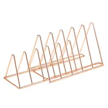 1 Набор гибкий треугольной формы металлический простой книжный Стенд Настольный стеллаж для хранения