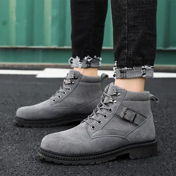 

Trend Martin Boots Men's Retro Four Seasons Casual Outdoor Boots Comfortable Motorcycle Boots Winter Working Boots Work
