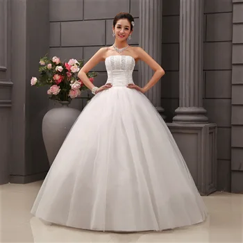 

Free shipping 2016 latest high quality romantic wedding dresses white wedding gown bride design cheap wedding dress frock 219