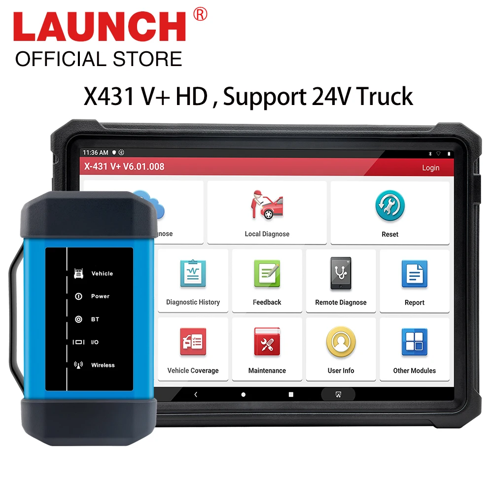 Диагностический сканер LAUNCH x431 V + PLUS X431 HD 4.0 24 В | Автомобили и мотоциклы