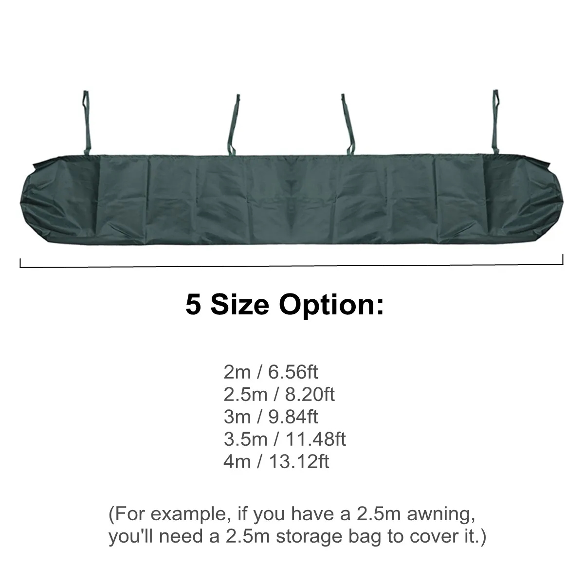5Sizes Patio Awning Winter Storage Bag Rain Weather Cover Protector Sun Canopy