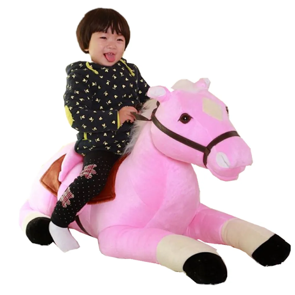 

Fancytrader 51‘’ Giant Stuffed Plush Horse Toys Big Soft Simulation Lying Horse Doll 130cm Nice Gifts for Children 3 Colors