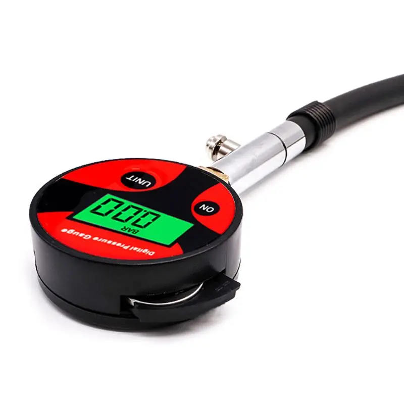 Digital Tire Inflator Pressure Gauge 200PSI LCD Display Air Compressor Pump Coupler For Car Motorcycle C45