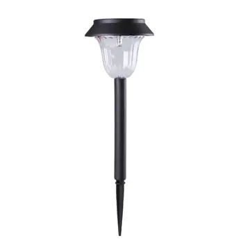 

2pcs Solar Plastic Small Tube Lamp Waterproof Outdoor Led Courtyard Landscape Inserted Lawn Lamp Colorful Light