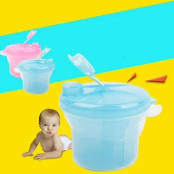 

Three Grid Rotation Newborn Milk Powder Formula Grid Kid Nursing Travel Milk Storage Box Infant Formula Dispenser Food Container