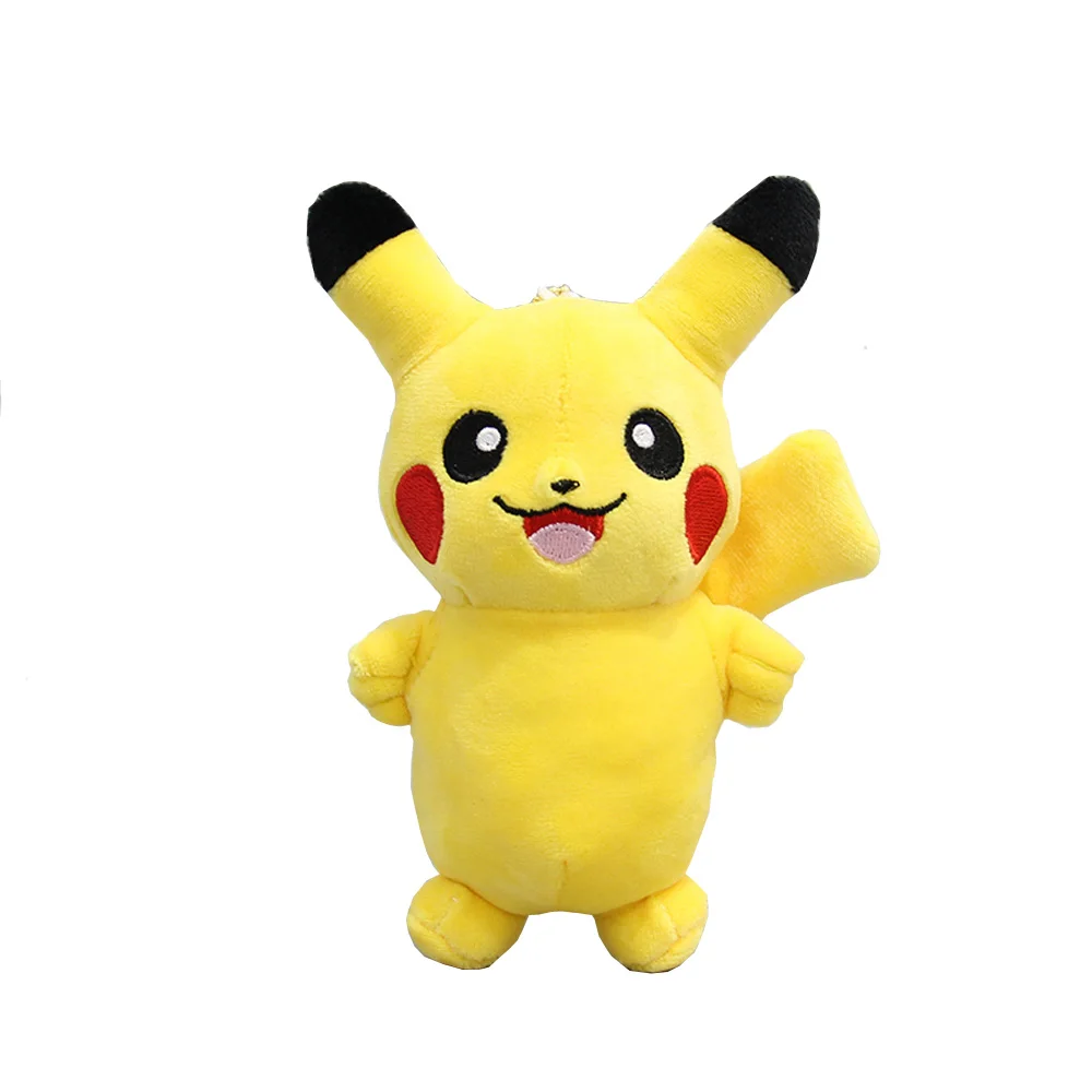 Pikachu 2 стиля стоящий Пикачу Eevee 12 см плюшевый брелок-подвеска мягкие игрушки PCXB - Цвет: Pikachu