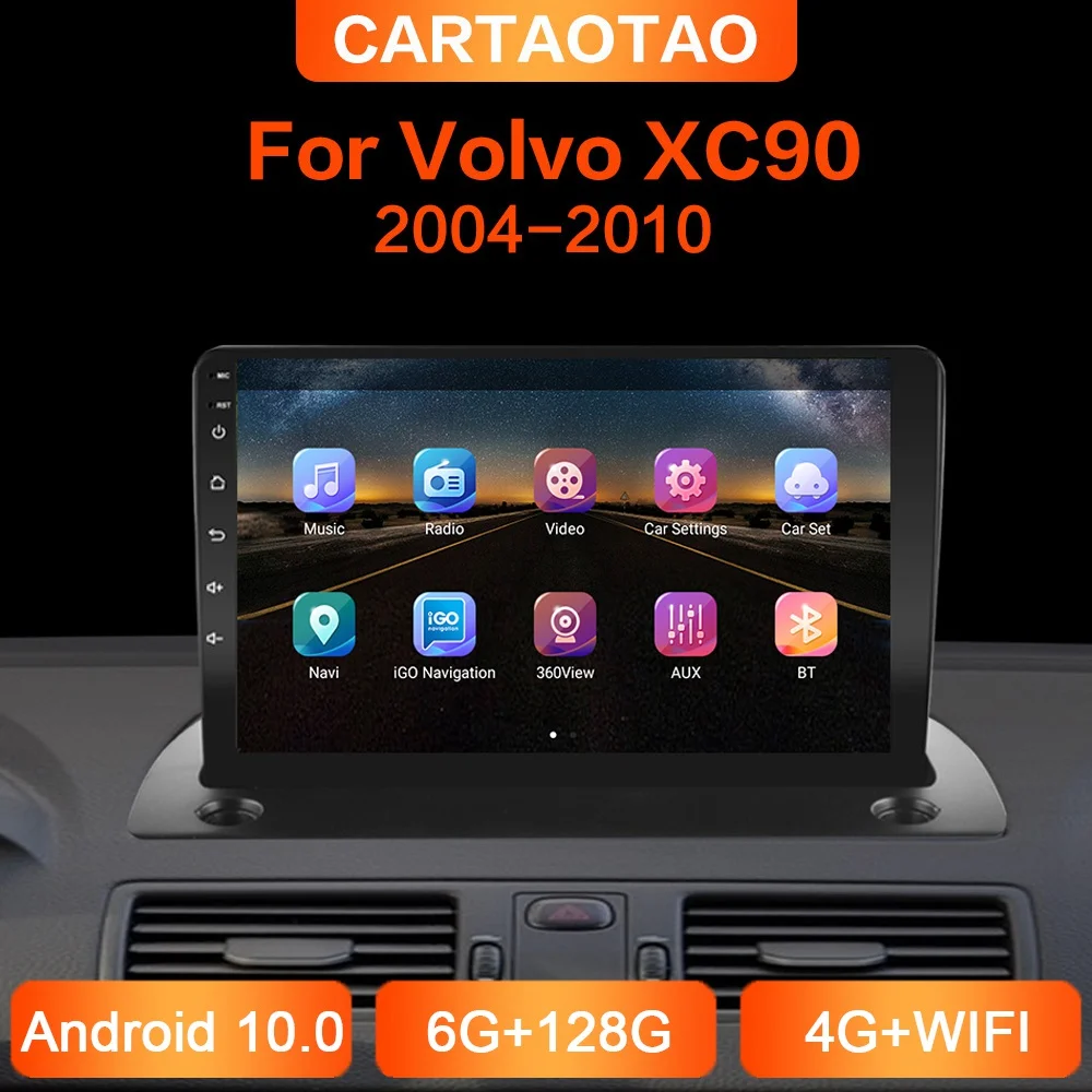 Автомагнитола 2DIN 6 ГБ + 128 Гб Android GPS RDS DSP мультимедийный плеер для Volvo XC90 2004 2005 2006 2007