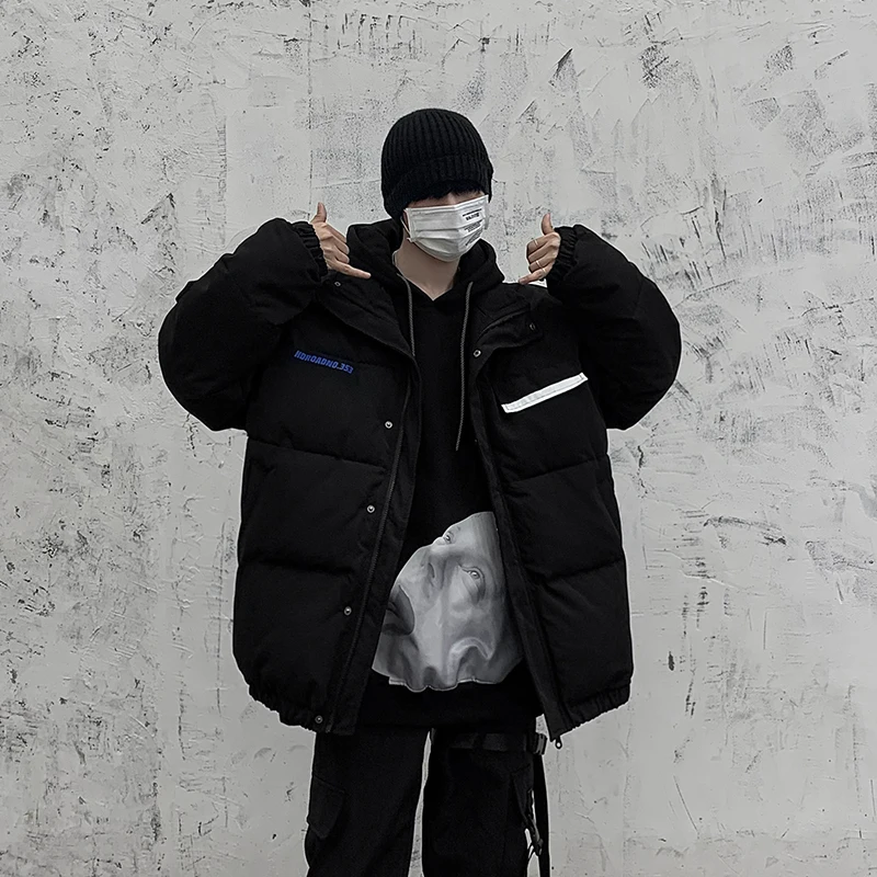 massnoun sl logo reflective oversized padding jumper