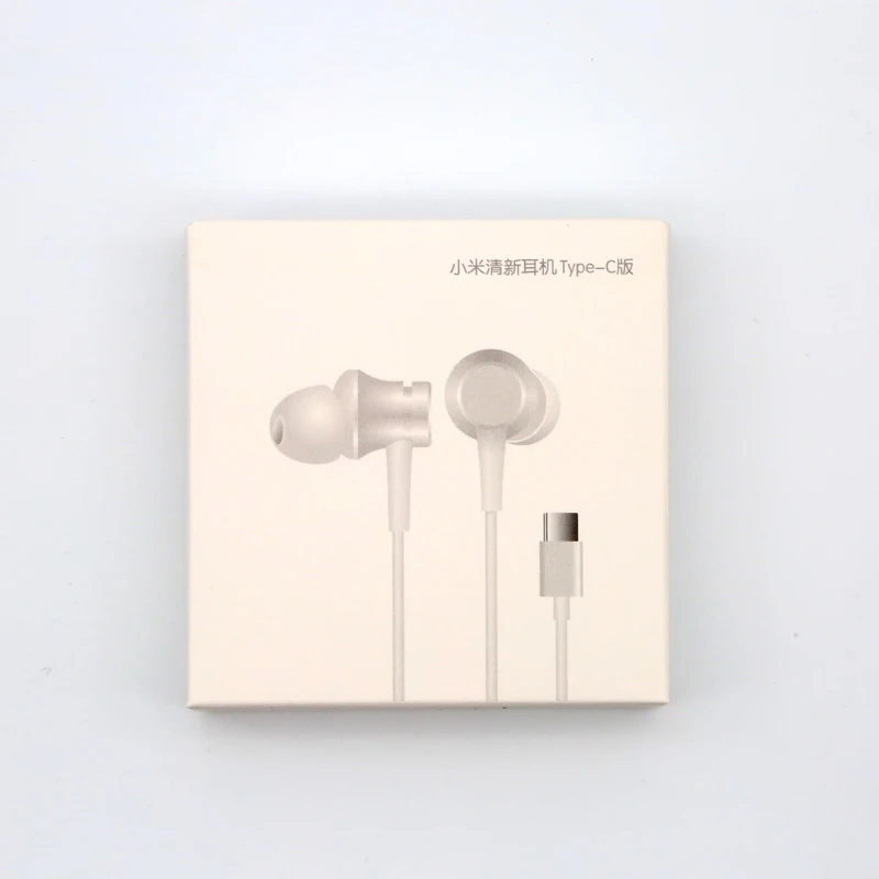 Оригинальные наушники Xiao mi piston auricular Fresh type-C 3,5 мм, наушники-вкладыши mi c для Xiao mi samsung huawei, наушники с гарнитурой mi c - Цвет: Type-C White