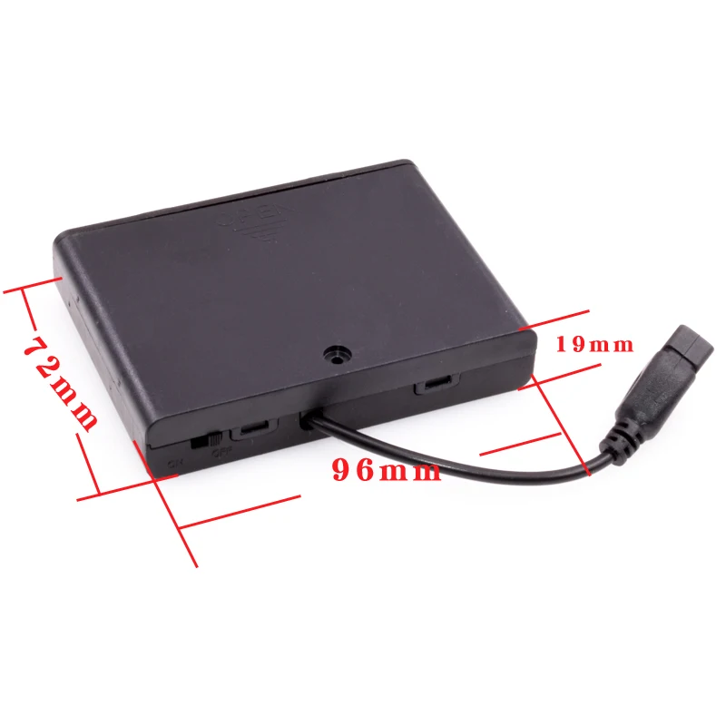 DC9V 휴대용 6 x AA 배터리 홀더 케이스, USB 전원 공급 장치 배터리 보관함 커버 크리스마스 LED 스트립 조명