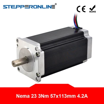

Nema 23 Stepper Motor 3.0 Nm 4.2A 57x57x113mm Stepping Motor 4-lead 10mm Shaft for CNC Engraving Machine