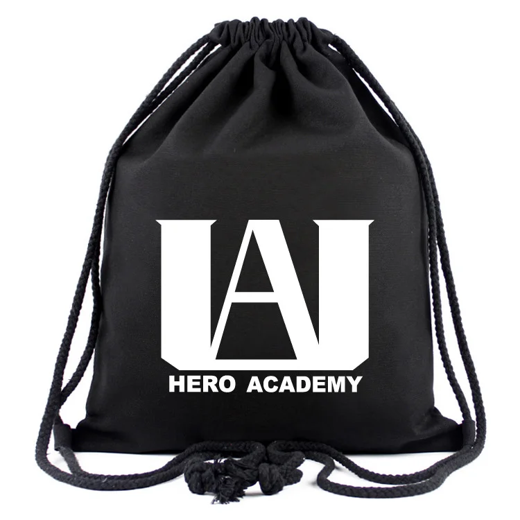

Anime My Hero Academia Drawstring Bag Midoriya Izuku Canvas Travel Storage Backpack with String