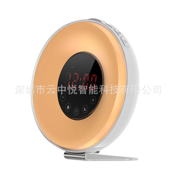 Новинка года; стильное платье Smart будильника Wake-up Light(будильник) светодиодный сенсорный shi zhong Дэн с FM радио моделирование восход солнца и заходу солнца
